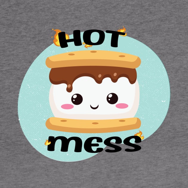 Funny Kawaii Smores Hot Mess by Rachel Elich